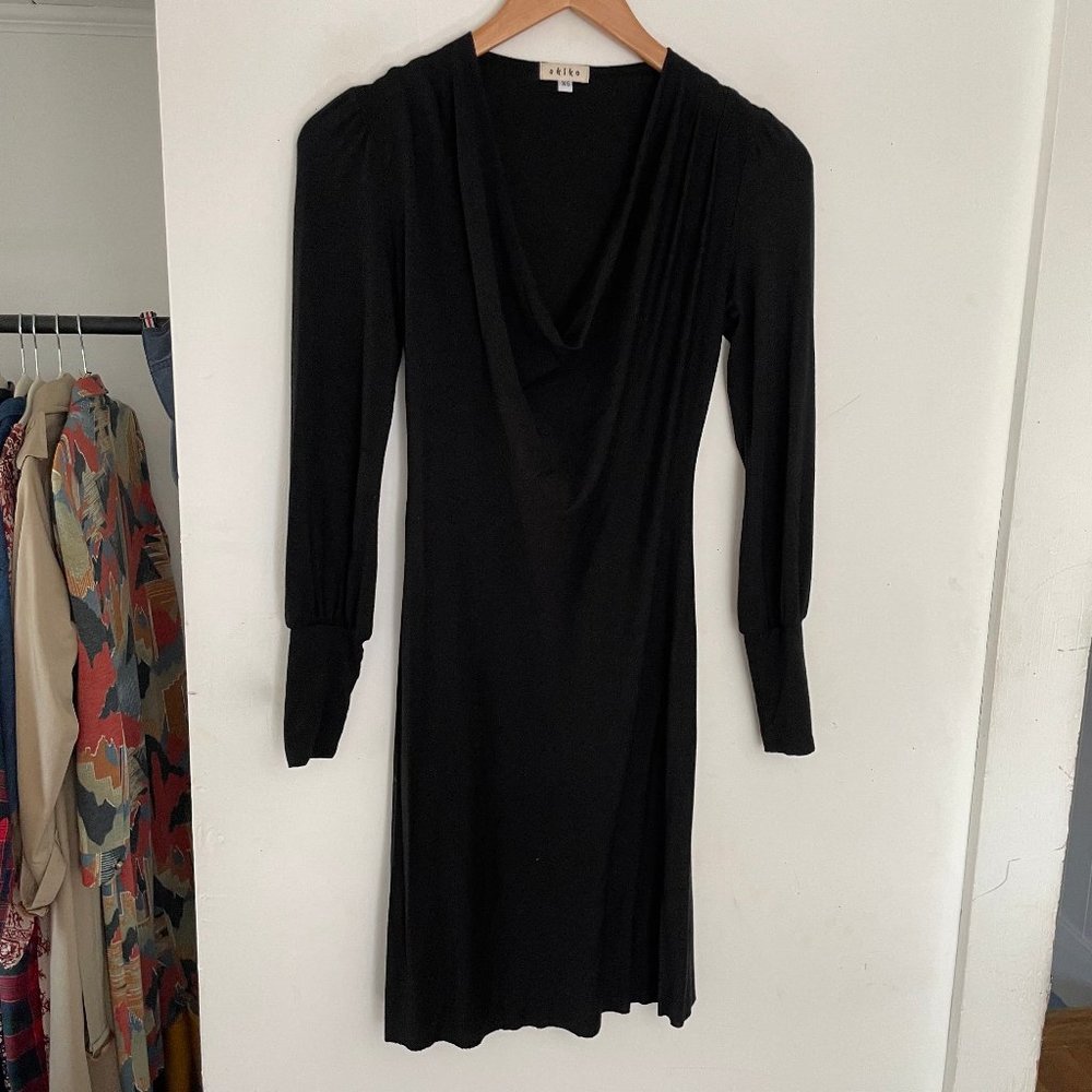 Akiko Cowl Neck Sheath Dress Size XS